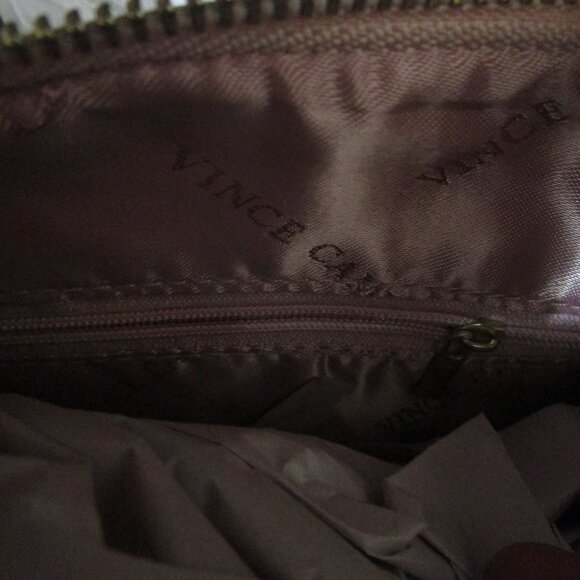 NWT Beautiful Large Vince Camuto Pink and white floral Makeup Bag Pouch 12X6 - Picture 11 of 15